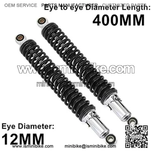 Rear Suspension Damper 1pair 400mm 15.75" Motorcycle Air Shock Absorber Rear Suspension Fit for Motor Dirt Bike Scooter ATV Quad Black D30 Motorcycle Shock Absorber (Color : Brass 290mm)