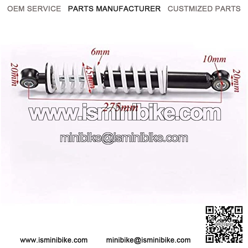 Motorcycle Shock Absorber 275mm 10.8" Front Suspension Spring 350lbs Fit for 50cc-125cc ATV Go Kart Buggy 4 Wheeler Coolster Taotao Kazuma Motorcycle Shock Absorber - Image 4