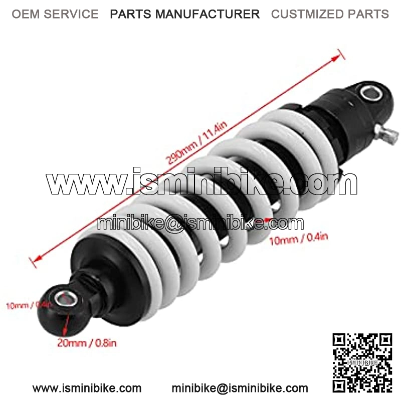 Motorcycle Shock Absorbers Rear Suspension,11.4in Universal Shock Absorber Rear Suspension Adjustable Dam Compatible with Motorcycle ATV Go Karts - Image 2