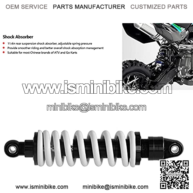 Motorcycle Shock Absorbers Rear Suspension,11.4in Universal Shock Absorber Rear Suspension Adjustable Dam Compatible with Motorcycle ATV Go Karts - Image 4