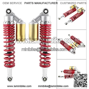 2 Pcs Adjustable 375mm Motorbike Air Shocks ATV Shock Absorber Suspension Universal For Honda CB, CRF, TRX