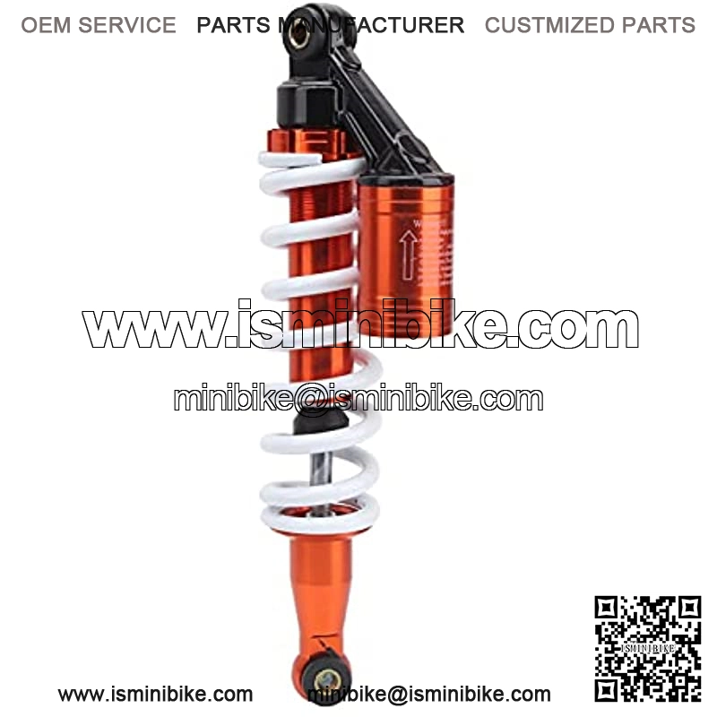 Coil Spring Rear Shocks, 13.8 Inch Adjustable Bright Orange Shock Absorber with Air Pocket, Universal High Strength Suspension Damper Spring Replacement for ATVs Off-Road Vehicles Karts