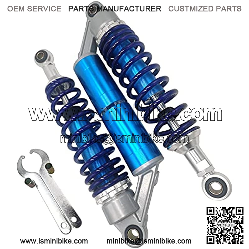 12.60in 320mm Universal Motorcycle Rear Air Shock Absorbers For Yamaha Kawasaki Honda Suzuki Pit Dirt Bike Quad ATV Go Kart (Blue&Silvery)
