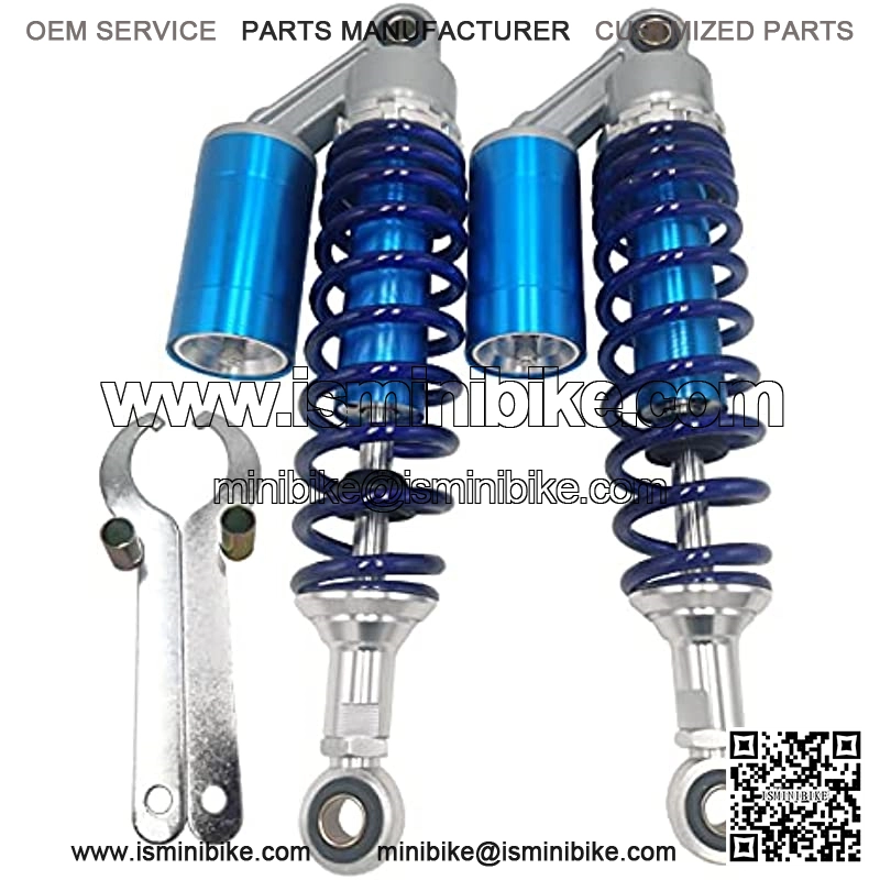 12.60in 320mm Universal Motorcycle Rear Air Shock Absorbers For Yamaha Kawasaki Honda Suzuki Pit Dirt Bike Quad ATV Go Kart (Blue&Silvery) - Image 4