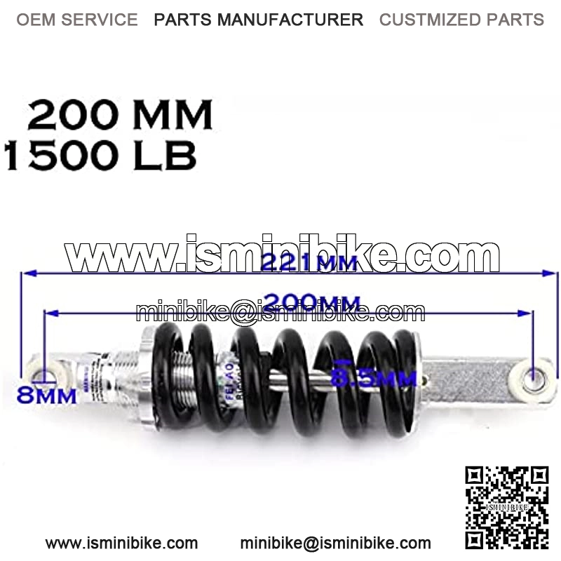 Motorcycle Bike Shock Absorber is Suitable Fit for Kart Off-Road Vehicle ATV Shockproof Suspension (Color : 200-1500LB)
