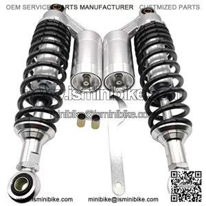 320 mm Motorcycle Air Shocks Absorber Fit for Honda Yamaha Kawasaki Suzuki ATV Go Kart Quad Dirt Sport Bikes(Black/Silvery,1 Pair)