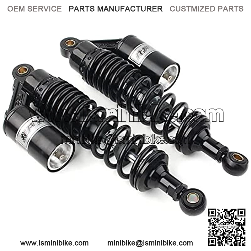 1 Pair 340mm Motorbike Air Shocks ATV Shock Absorber Suspension Universal For Chinese ATV UTV Go Kart Quad Dirt Bikes, Black - Image 3