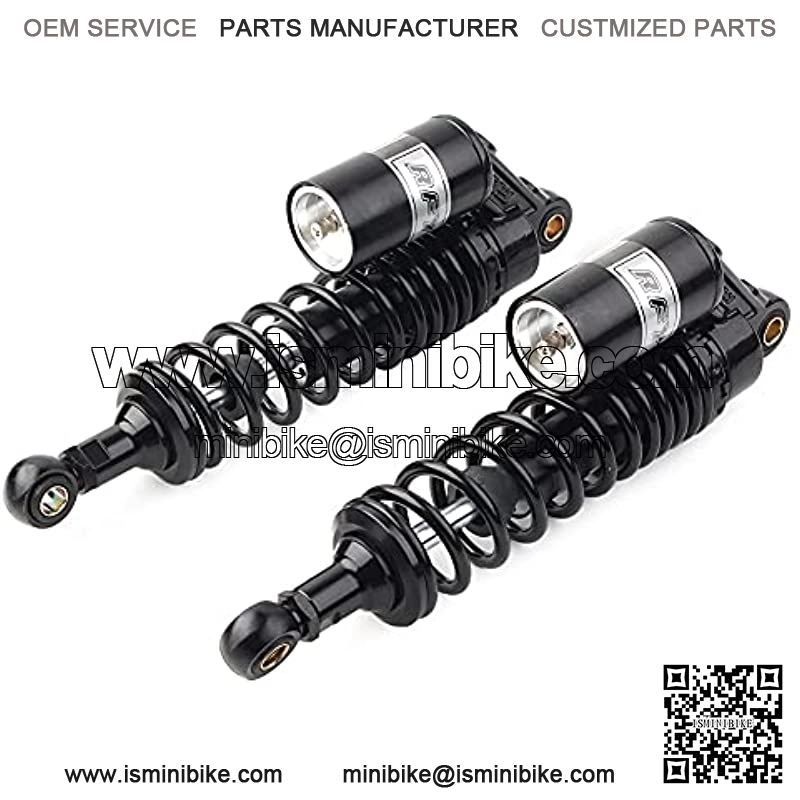 1 Pair 340mm Motorbike Air Shocks ATV Shock Absorber Suspension Universal For Chinese ATV UTV Go Kart Quad Dirt Bikes, Black - Image 4