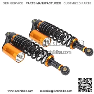 Front and Rear Complete Strut, 13.39 Inch CNC Machined Adjustable Pair of Shock Absorber with Air Pocket, Universal Suspensions Shock Spring Replacement for ATVs Karts Off-Road Vehicles