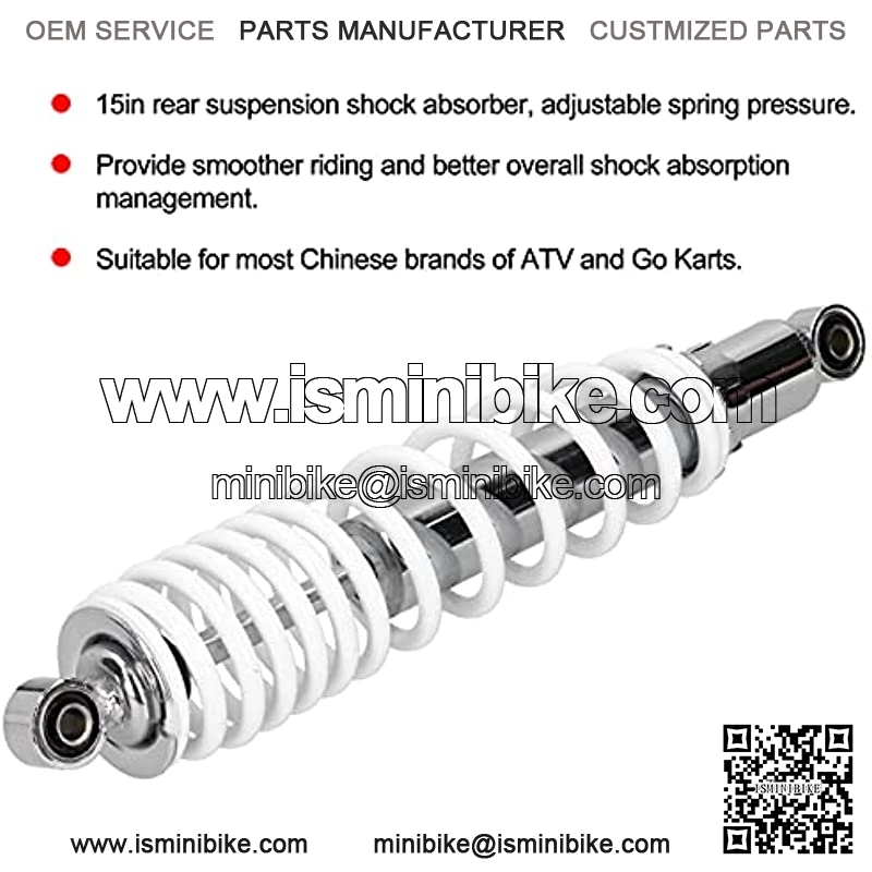 Shock Strut, 15in Adjustable Spring Pressure Overall Shock Absorption Rear Suspension Damper for Motorcycle for ATV for Go Karts - Image 3