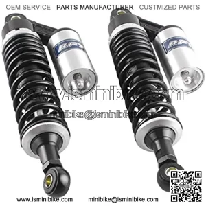 1 Pair 320mm Air Shock Absorber ATV Motorcycle Quad Suspension Shocks For Honda, For Suzuki, For Kawasaki, For Chinese Quad, Black & Silver