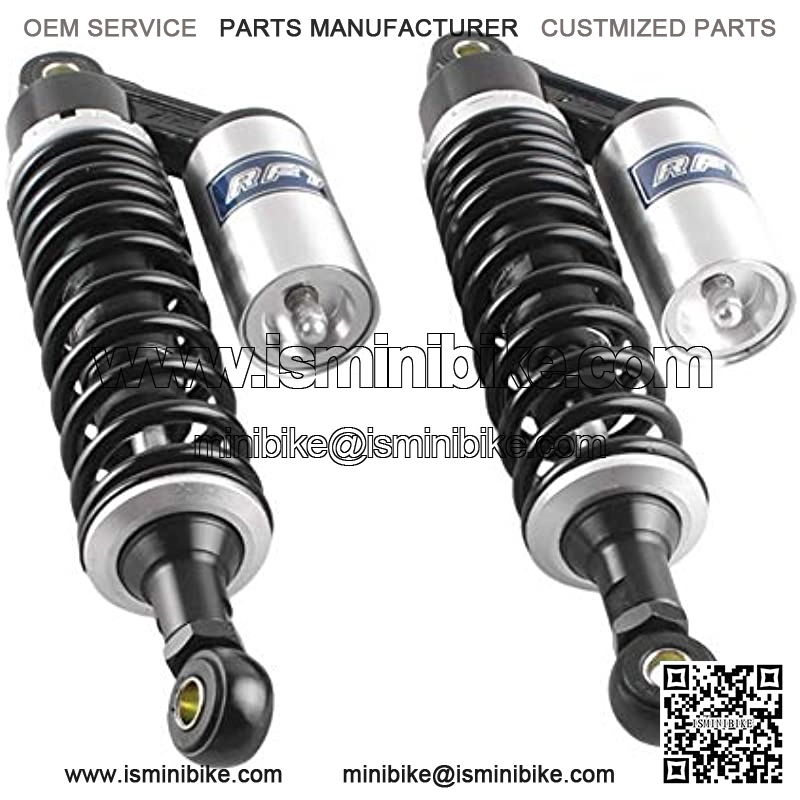 1 Pair 320mm Air Shock Absorber ATV Motorcycle Quad Suspension Shocks For Honda, For Suzuki, For Kawasaki, For Chinese Quad, Black & Silver
