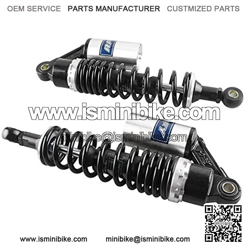 1 Pair 320mm Air Shock Absorber ATV Motorcycle Quad Suspension Shocks For Honda, For Suzuki, For Kawasaki, For Chinese Quad, Black & Silver - Image 2