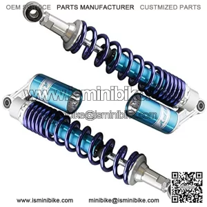 1 Pair 400MM Air Shock Absorber ATV Motorcycle Quad Suspension Shocks For Motorcycle, ATV, Quad, Dirt Bike, Go Kart, Blue