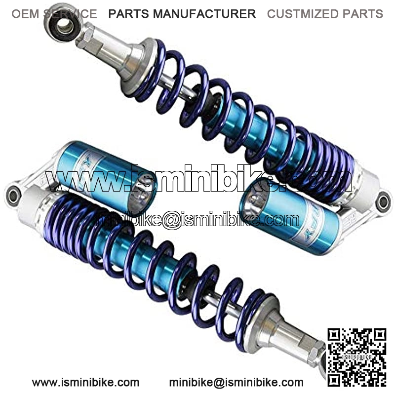 1 Pair 400MM Air Shock Absorber ATV Motorcycle Quad Suspension Shocks For Motorcycle, ATV, Quad, Dirt Bike, Go Kart, Blue
