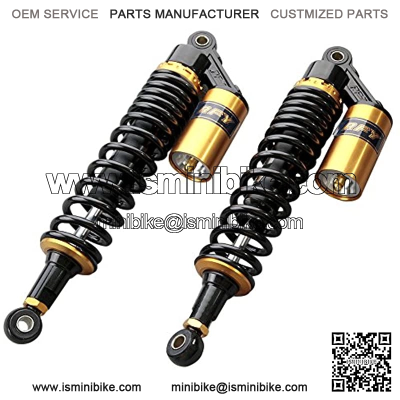 Universal 340mm Air Shock Absorber ATV Motorcycle Quad Suspension Shocks For Motorcycle, ATV, Quad, Dirt Bike, Go Kart, Black & Gold - Image 2