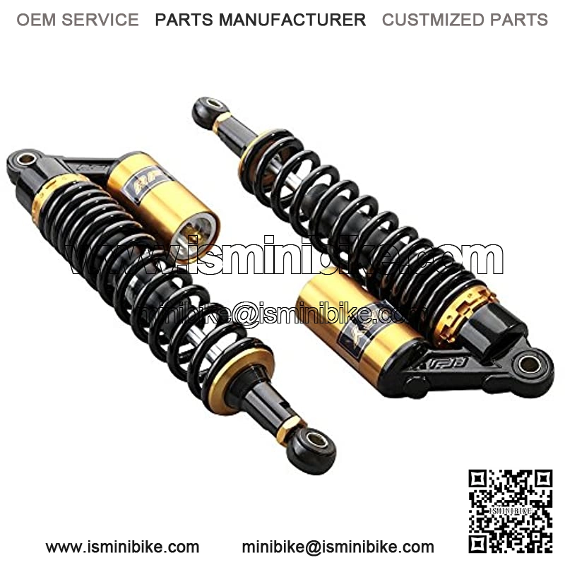 Universal 340mm Air Shock Absorber ATV Motorcycle Quad Suspension Shocks For Motorcycle, ATV, Quad, Dirt Bike, Go Kart, Black & Gold - Image 3