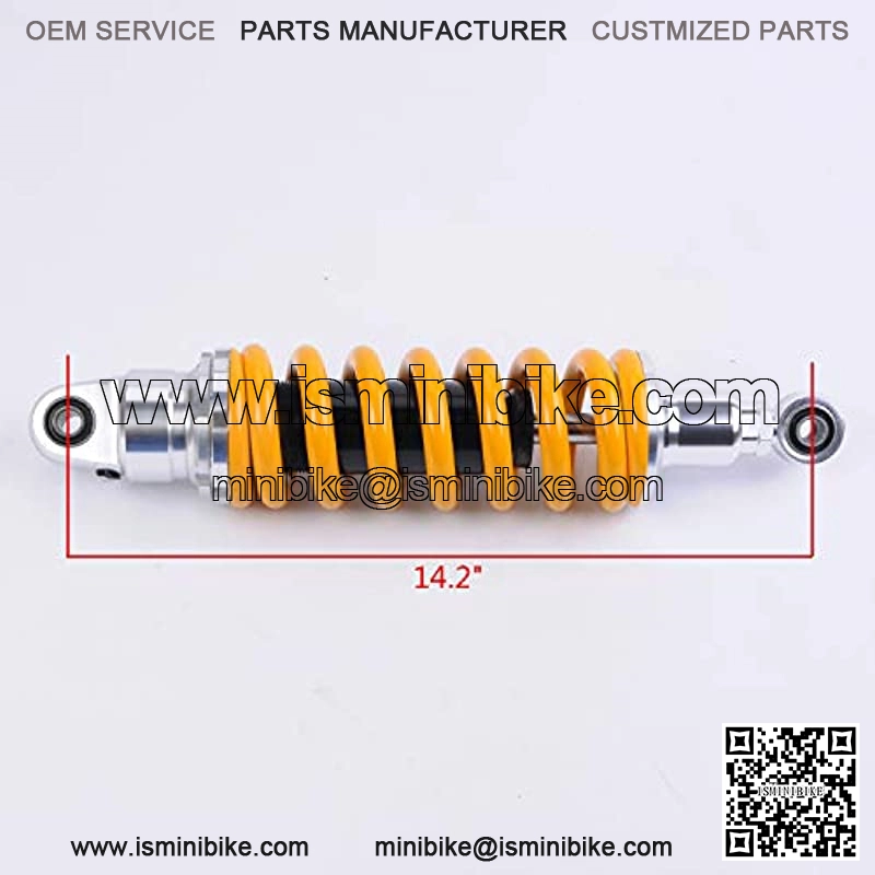 1 Piece Shock Absorber 360mm 14.2 inches Round Ends Motorcycle Replacement Universal for Scooter Atv Quad Dirt Sport Bike Go Kart Suzuki Kawasaki Yamaha Yellow - Image 3