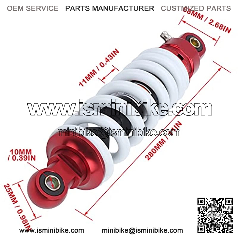 Rear Shock-11in Rear Shock Absorber Suspension Damper 1000lbs Maximum Load Universal for ATV Motorcycle Gokart - Image 4