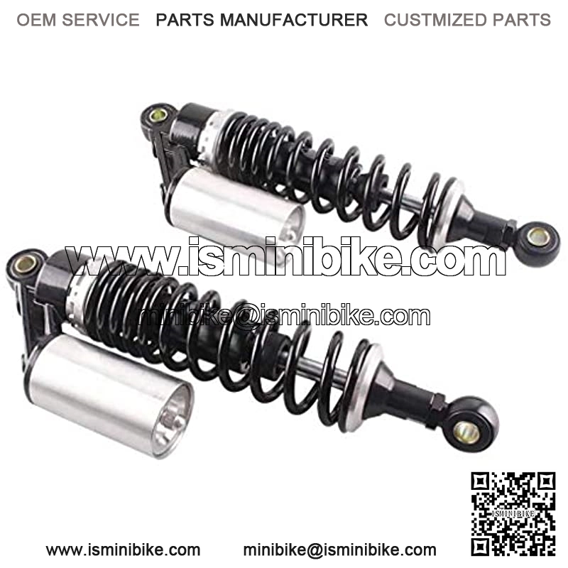 Pair 320mm Universal Motorcycle Rear Air Shock Absorbers for ATV Go Kart Quad Dirt Sport Bikes (black&silver) - Image 2