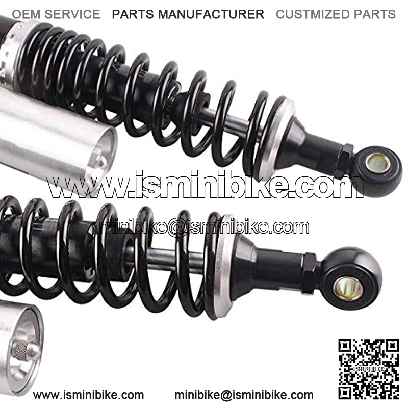 Pair 320mm Universal Motorcycle Rear Air Shock Absorbers for ATV Go Kart Quad Dirt Sport Bikes (black&silver) - Image 4