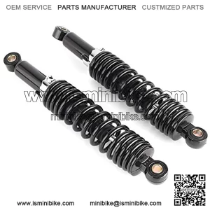 Pair 12.5" 320MM Motorcycle Rear Shock Absorbers Suspension Universal Fits Dirt bike Gokart ATV Quad, Black