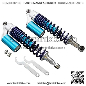 Universal One Pair 12.5 Inch 320mm Motorcycle Air Shock Absorbers (Blue&Silver)