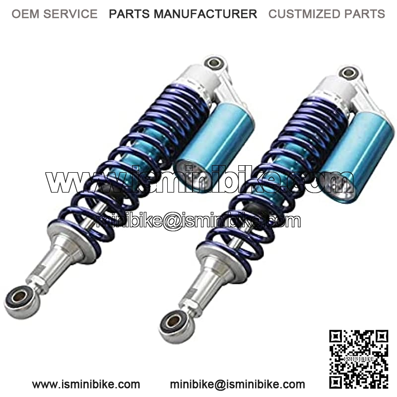 Universal One Pair 12.5 Inch 320mm Motorcycle Air Shock Absorbers (Blue&Silver) - Image 2
