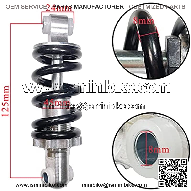 125mm 4.92" Bicycle Shock Absorber Rear Suspension 750LBS Fits for E-Bike ATV Go-Kart Scooter 49cc Mountain Bike??2-pcs?? - Image 4