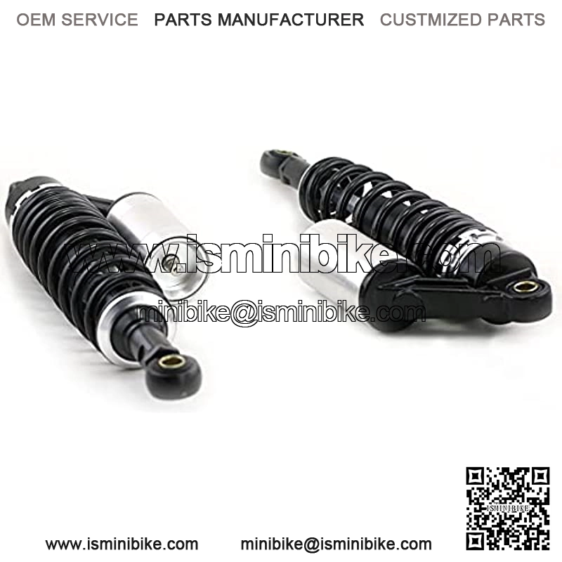 one Pair 340mm Universal Motorcycle Rear Air Shock Absorbers for All ATV Go Kart Quad Dirt Sport Bikes and all Motorcycles-black&silver - Image 3
