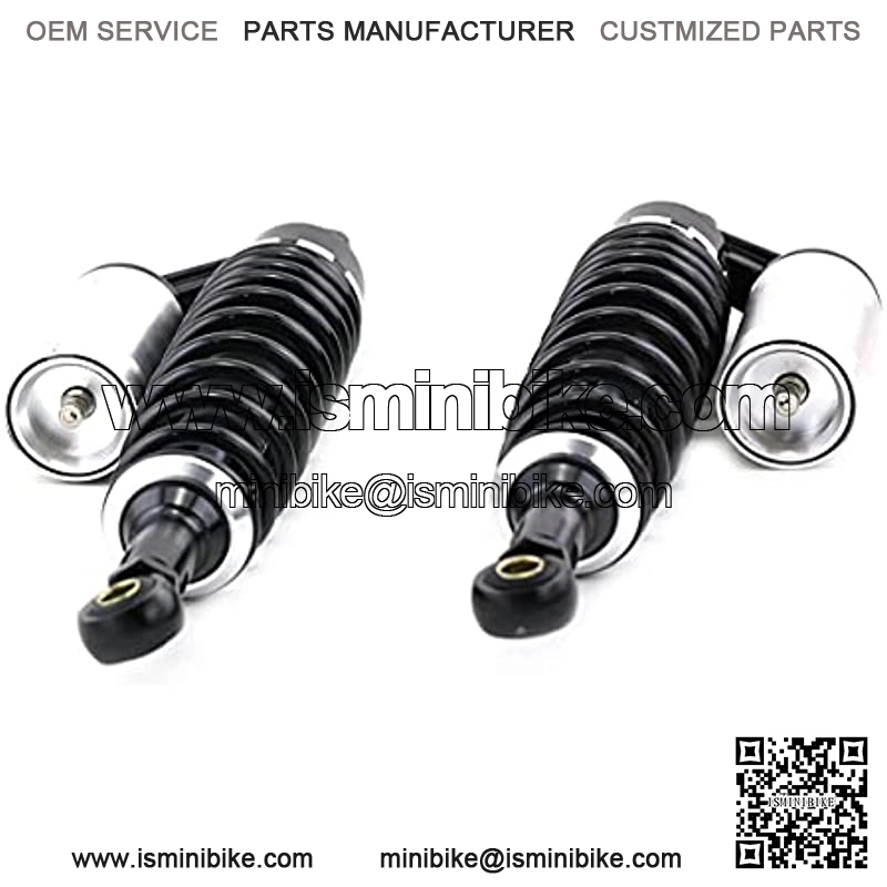 one Pair 340mm Universal Motorcycle Rear Air Shock Absorbers for All ATV Go Kart Quad Dirt Sport Bikes and all Motorcycles-black&silver - Image 4
