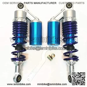 340mm Motorcycle Air Shock Absorbers Universal Fit for Honda Suzuki Yamaha Kawasaki ATV Go Kart Quad Dirt Sport Bike Blue