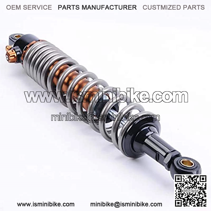 1 Pair Shock Absorbers 360mm 14.2 inches Round Ends Motorcycle Replacement Universal for Scooter Atv Quad Dirt Sport Bike Go Kart Suzuki Kawasaki Yamaha Grey - Image 4
