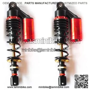 Motorcycle Pair 12 5/8 inches 320mm Fork Clevis Ends Adjustable Air Gas Shock Absorbers Replacement Universal Fit for Suzuki Kawasaki Scooter Atv Quad Dirt Sport Bike Go Kart Red Black