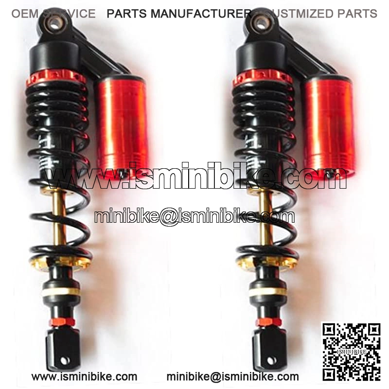 Motorcycle Pair 12 5/8 inches 320mm Fork Clevis Ends Adjustable Air Gas Shock Absorbers Replacement Universal Fit for Suzuki Kawasaki Scooter Atv Quad Dirt Sport Bike Go Kart Red Black