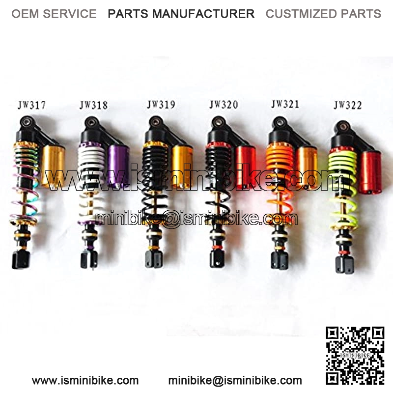 Motorcycle Pair 12 5/8 inches 320mm Fork Clevis Ends Adjustable Air Gas Shock Absorbers Replacement Universal Fit for Suzuki Kawasaki Scooter Atv Quad Dirt Sport Bike Go Kart Red Black - Image 2