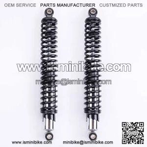 New Shock Absorbers 400mm 15.7 inches Round Ends Motorcycle Replacement Universal for Suzuki Kawasaki Yamaha Scooter Atv Quad Dirt Sport Bike Go Kart Black