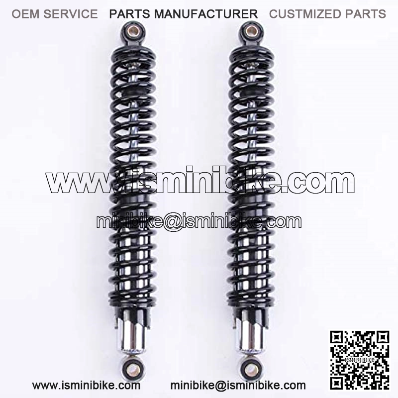 New Shock Absorbers 400mm 15.7 inches Round Ends Motorcycle Replacement Universal for Suzuki Kawasaki Yamaha Scooter Atv Quad Dirt Sport Bike Go Kart Black