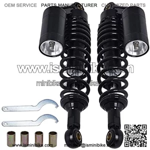 2 pack Rear Shock Absorbers Fits for Honda Yamaha for most 150cc-750cc Sport bikes and Dirt Bikes, Go-kart and Moped Quad