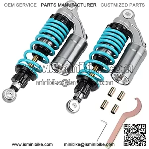 2PCS 11 Inch 280mm Universal Motorcycle Shock Absorbers Rear Suspension Compatible with Honda CB Yamaha Gokart(Blue).