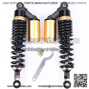 Motorcycle Air Shock Absorbers Universal Fit for Honda Suzuki Yamaha Kawasaki ATV Go Kart Quad Dirt Sport Bikes Golden (280mm)