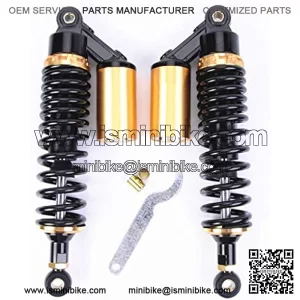 Motorcycle Air Shock Absorbers Universal Fit for Honda Suzuki Yamaha Kawasaki ATV Go Kart Quad Dirt Sport Bikes Golden (340mm)