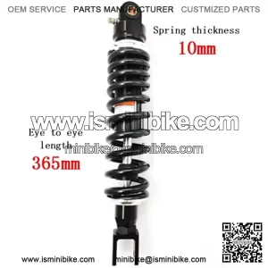 365mm 14.37 inch 10mm Spring Universal Motorbike Air Shock Absorber Rear Suspension ATV Quad Scooter Dirt Bike Fork U Type Head