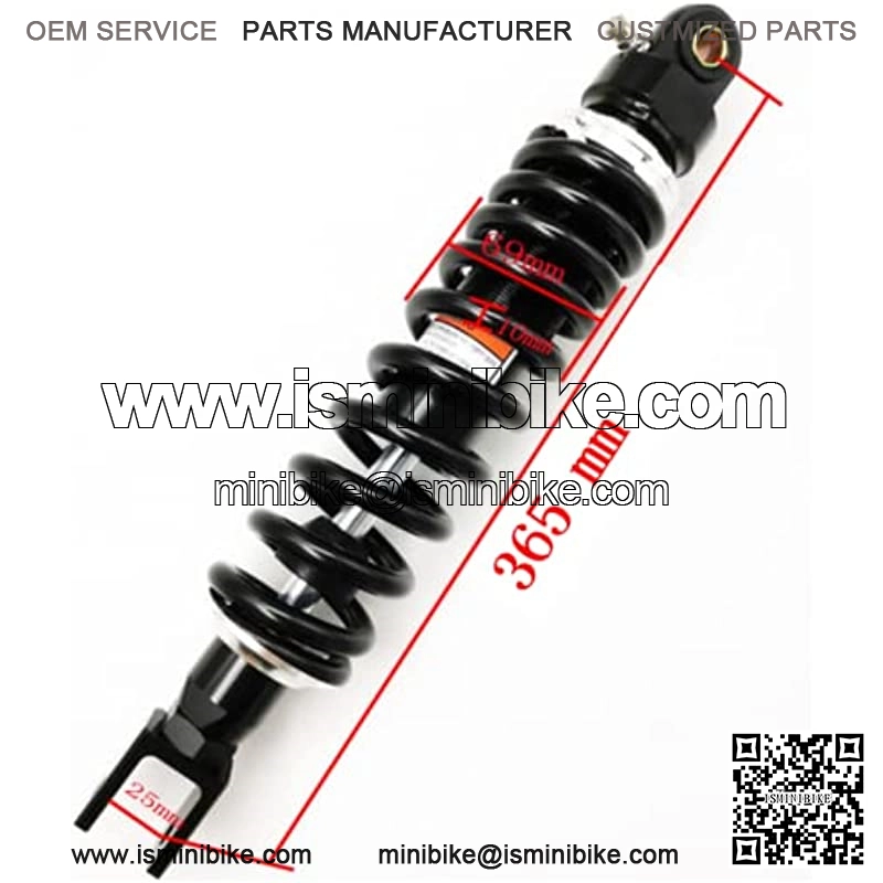 365mm 14.37 inch 10mm Spring Universal Motorbike Air Shock Absorber Rear Suspension ATV Quad Scooter Dirt Bike Fork U Type Head - Image 2