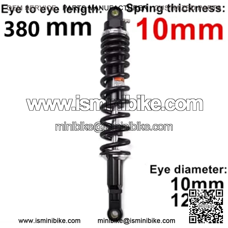 380mm 14.96 inch 10mm Spring Universal Motorbike Air Shock Absorber Rear Suspension ATV Quad Scooter Dirt Bike For YZF-R1 YZF-R6 YZF-125 XC EXC XCF