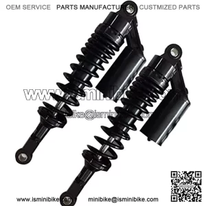 Pair 340mm Universal Motorcycle Air Shock Absorbers Fit For ATV Go Kart Quad Dirt Sport Bikes Black (Black)