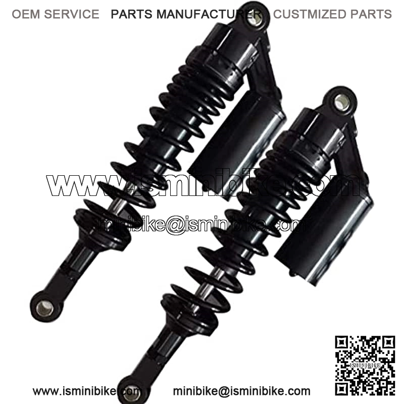 Pair 340mm Universal Motorcycle Air Shock Absorbers Fit For ATV Go Kart Quad Dirt Sport Bikes Black (Black)