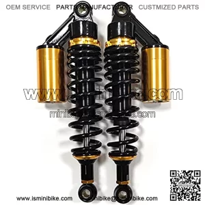 Universal One Pair 12.5 Inch 320mm Motorcycle Air Shock Absorbers (Gold&Black)