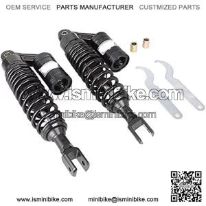 320mm Pair Rear Motorcycle Shock Absorbers Suspension Eye to Clevis Universal for Kawasaki Honda Yamaha Suzuki Black