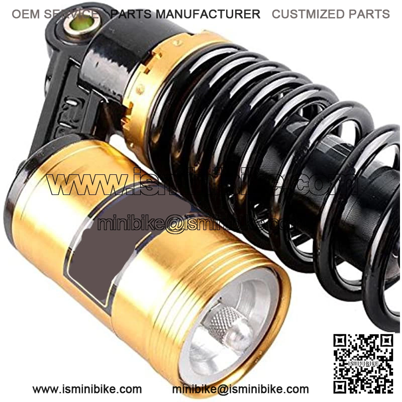 Motorcycle Air Gas Shock Absorbers Pair 13.5Inch 340mm Fork Clevis Ends Universal Fit For Honda Suzuki Kawasaki Yamaha Scooter ATV Quad Dirt Sport Bike Go Kart Black Golden - Image 3